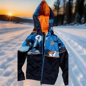 Reebok Toddler 4T Zip Up Guard Hoodie Boys blue & orange outerwear sports